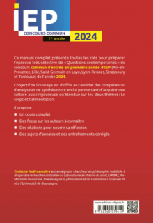 Concours commun IEP 2024 - 1ere année Le corps / L'alimentation