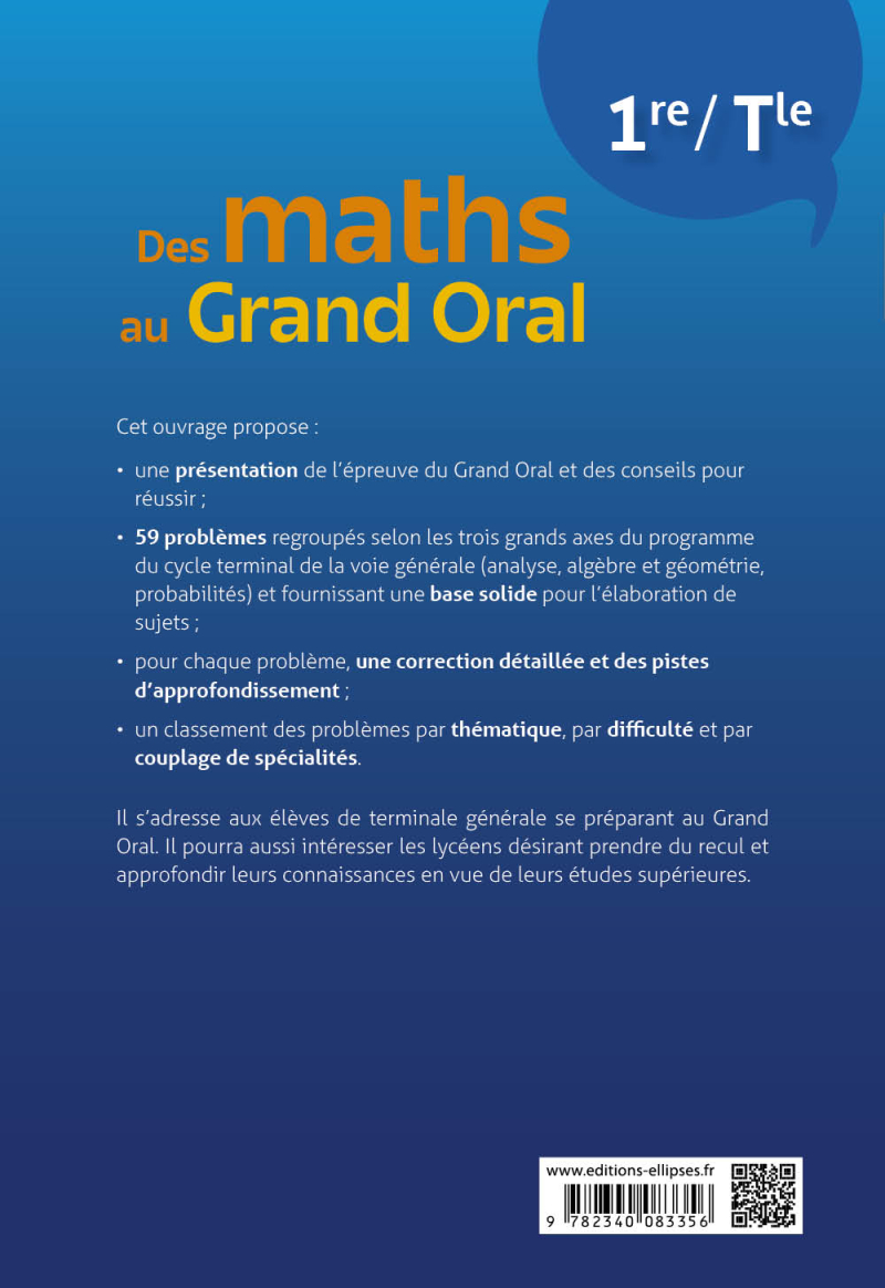 Des maths au Grand Oral 1re et Tle — free download