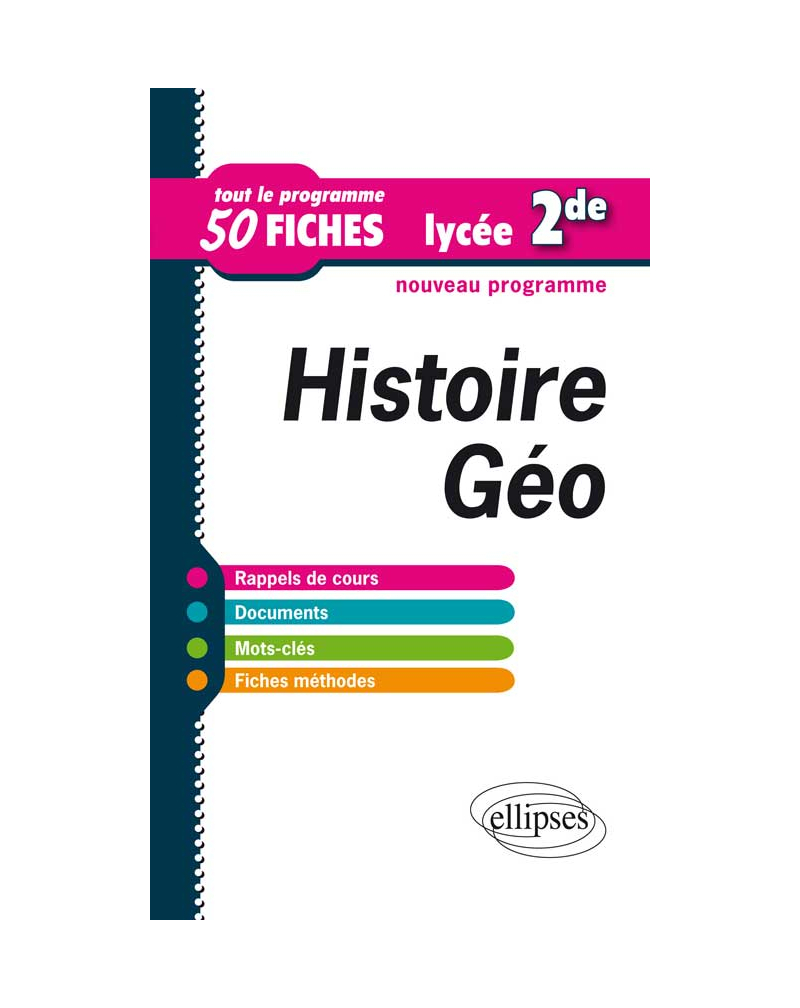 Histoire-Géographie. Seconde. Tout le programme en 50 fiches