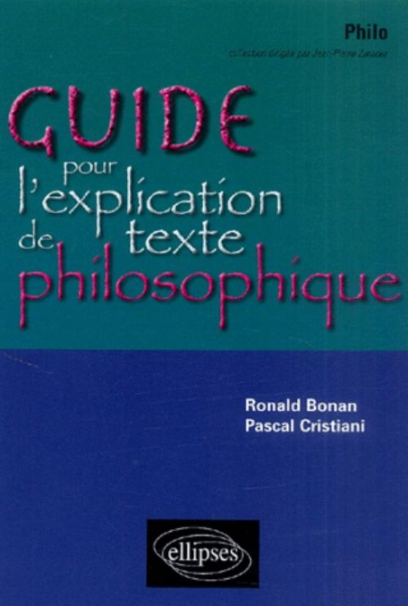 Guide pour l'explication de texte philosophique - Terminales L/ES/S