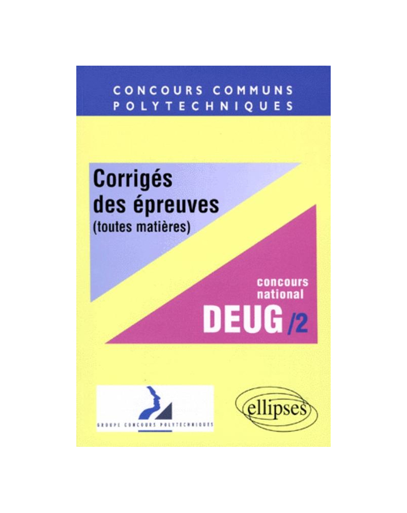 Mathématiques - Filières concours national DEUG / 2