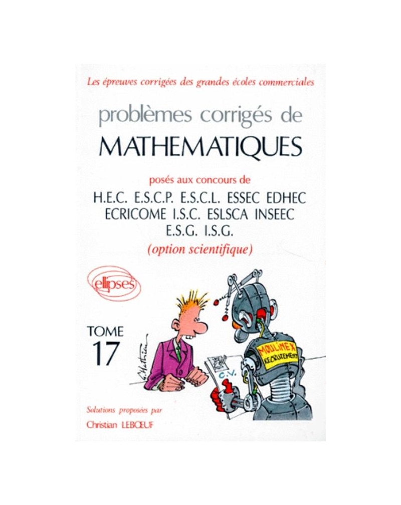 Mathématiques HEC 1995 - Tome 17 (option scientifique)