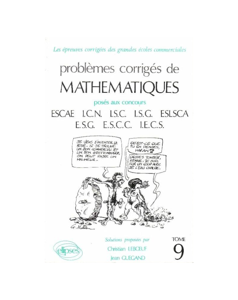Mathématiques HEC 1986-1987 - Tome 9