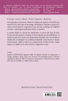 ELECTRONIQUE RADIOFRÉQUENCE - Composants pour télécoms - Amplificateurs, oscillateurs, PLL, filtres, Théorie et simulation - Cours et exercices corrigés (niveau C)