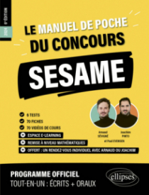 Le Manuel de POCHE du concours SESAME (Programme officiel : écrits + oraux) - 6e édition - édition 2024