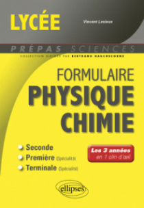 Formulaire Lycée - Physique-chimie - Les 3 années en 1 clin d'oeil