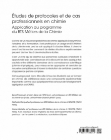 Études de protocoles et de cas professionnels en chimie - Application au programme du BTS Métiers de la Chimie