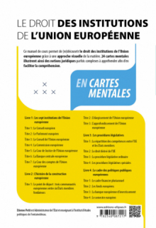 Le droit des institutions de l'Union européenne en cartes mentales - A jour au 1er septembre 2023