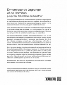 Dynamique de Lagrange et de Hamilton - jusqu’au théorème de Noether - Cours de mécanique analytique de la Licence (L2) au Master
