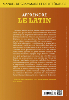 Apprendre le latin. Manuel de grammaire et de littérature. Grands débutants - 3e édition - 3e édition