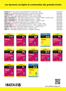 Physique Chimie MP - Annales corrigées et commentées - Concours 2016/2017/2018 - Concours Mines-Ponts, Groupe Centrale-Supélec, CCINP, Mines-Télécom, e3a