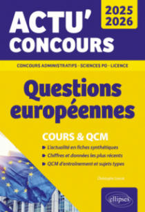 Questions européennes 2025-2026 - Cours et QCM - édition 2025-2026
