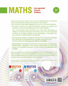 Mathématiques 3ème - Cours approfondi, exercices et problèmes