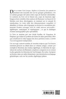 Surfaces de Riemann - Equation de Halphen et groupes polyédraux - Tome 3 Groupes, algèbre et géométrie