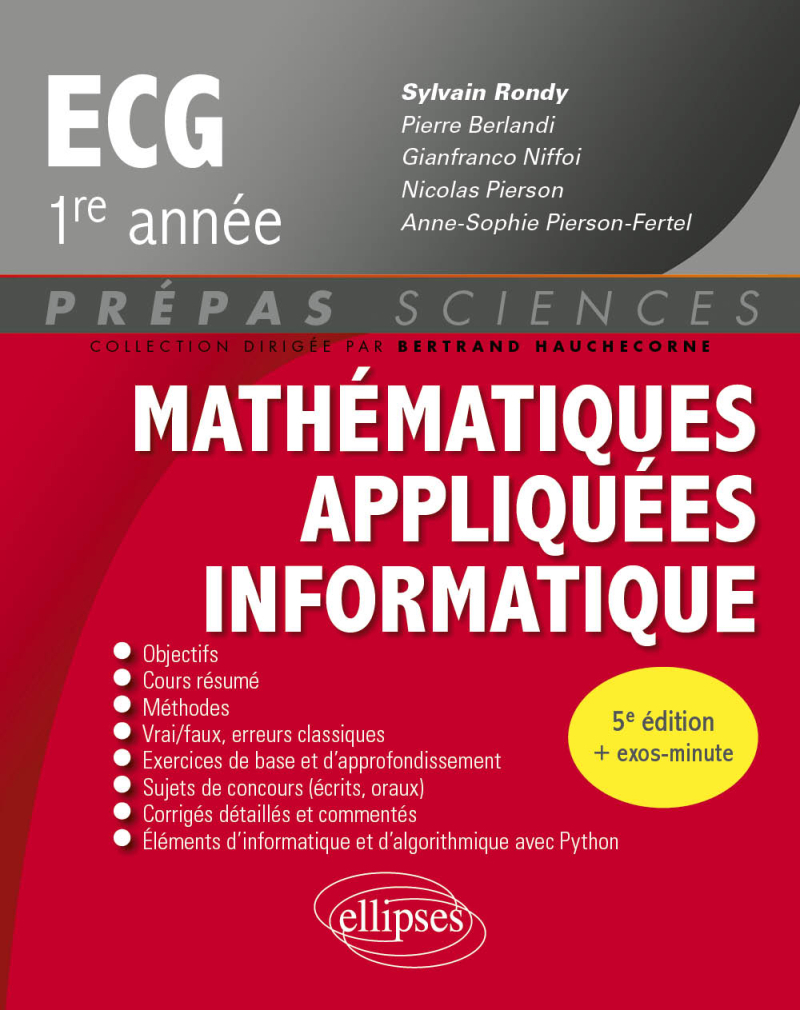 Mathématiques appliquées - Informatique - prépas ECG 1re année - 5e édition