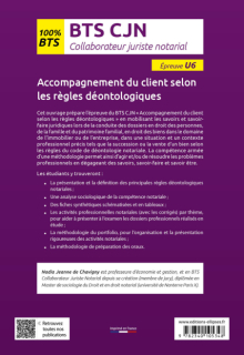 BTS CJN - Accompagnement du client selon les règles déontologiques (U6)