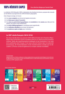 Le XIXe siècle français - Économie, société et politique, métropole et colonies (1815-1914). CAPES d'histoire-géographie