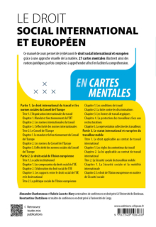 Le droit social international et européen en cartes mentales