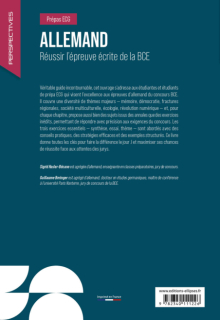 Prépas ECG. Allemand. Réussir l'épreuve écrite de la BCE