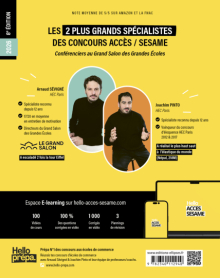 Le Grand Manuel du concours SESAME (programme officiel : écrits + oraux) - 120 fiches, 120 vidéos de cours, 10 tests, 1000 questions - 8e édition - édition 2026