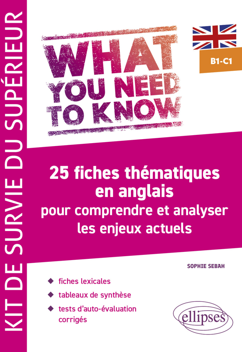 What you need to know.  Kit de survie du supérieur - 25 fiches thématiques en anglais pour comprendre et analyser les enjeux actuels