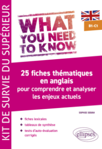 What you need to know.  Kit de survie du supérieur - 25 fiches thématiques en anglais pour comprendre et analyser les enjeux actuels