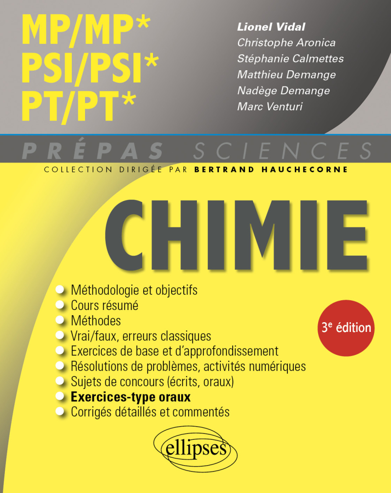 Chimie MP/MP* PSI/PSI* PT/PT* - 3e édition