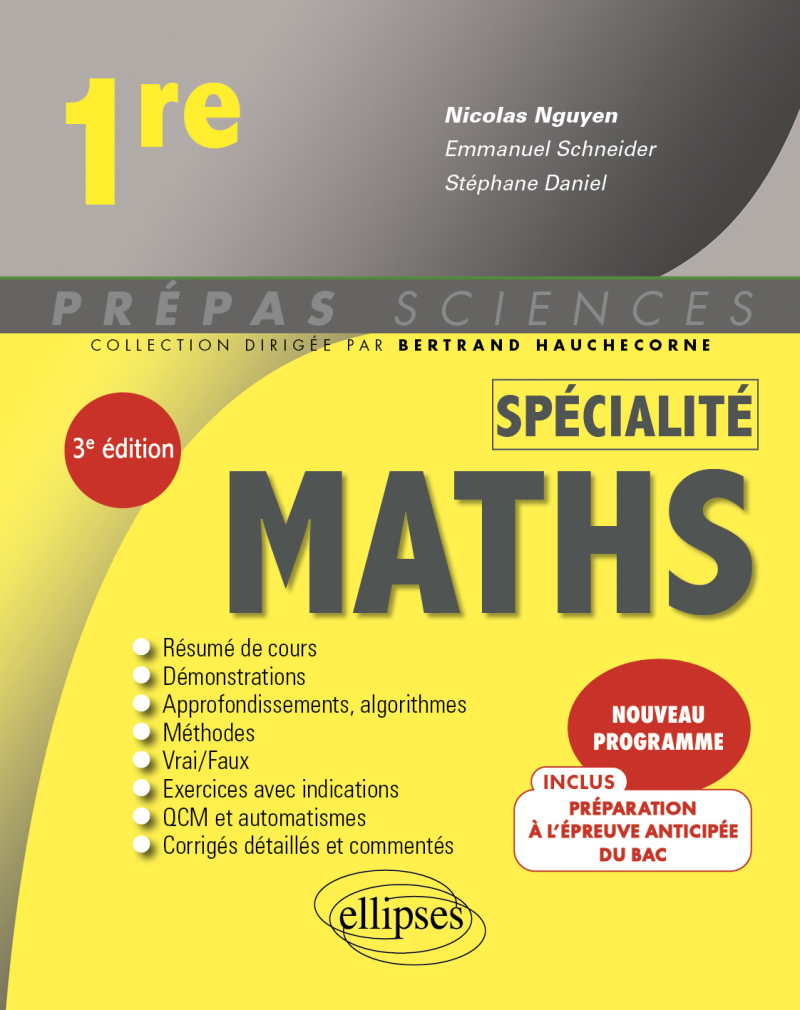 Spécialité Maths - 1re - 3e édition