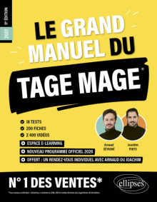 Le Grand Manuel du TAGE MAGE – N°1 DES VENTES - 18 tests blancs + 200 fiches de cours + 2000 vidéo - 11e édition - édition 2027