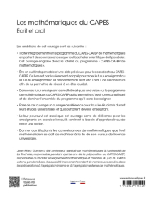 Les mathématiques du CAPES - Écrit et oral - 3e édition