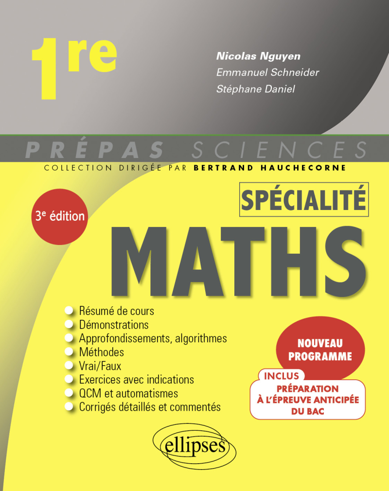 Spécialité Mathématiques - 1re - 3e édition