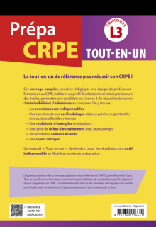 Prépa CRPE tout-en-un L3 - Licences disciplinaires - 2e édition