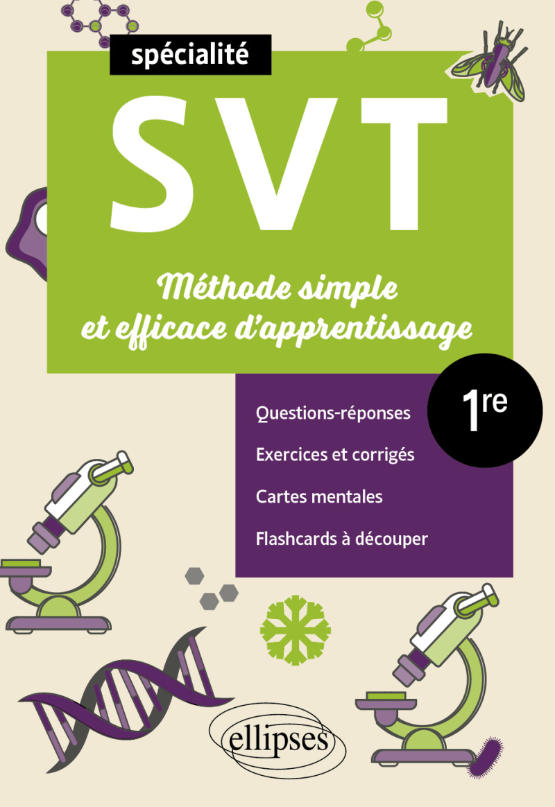 Spé SVT 1re - Méthode simple et efficace d'apprentissage - Questions-réponses, exercices et corrigés, cartes mentales et flashcards à découper