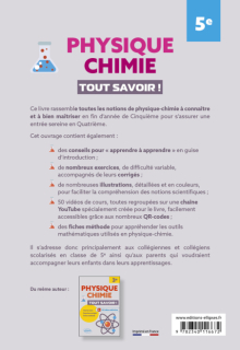 Physique-Chimie. 5e. Tout savoir !