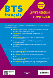 BTS tout-en-un Méthodes et entraînements. Français. Culture générale et expression. Nouveau thème - Examen 2027 - édition 2027