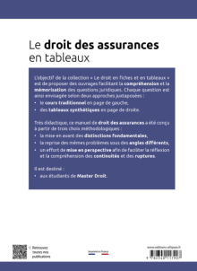 Le droit des assurances en tableaux - 2e édition