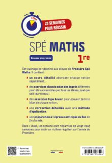 29 semaines pour réussir les Maths en 1re Spé