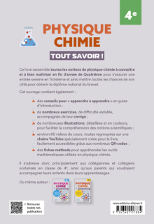 Physique-Chimie. 4e. Tout savoir !