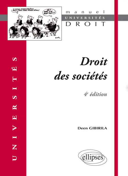 Droit Des Sociétés 4e édition Droit Editions Ellipses - 